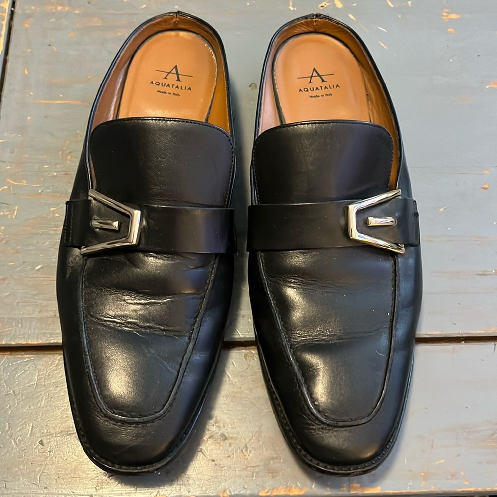 Aquatalia Tosca Loafer Slip Ons Leather Shoes 10